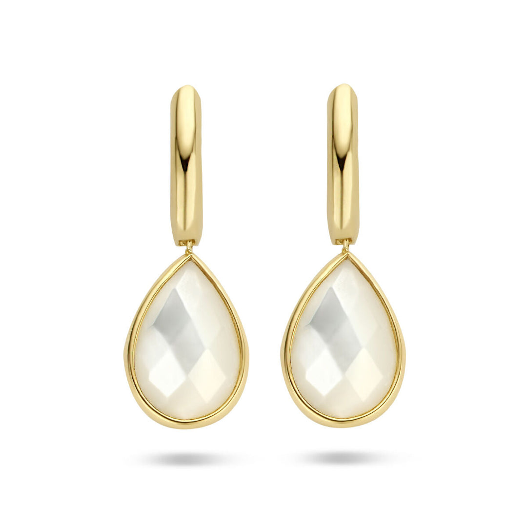 Ohrringe Perlmutt 14K Gelbgold