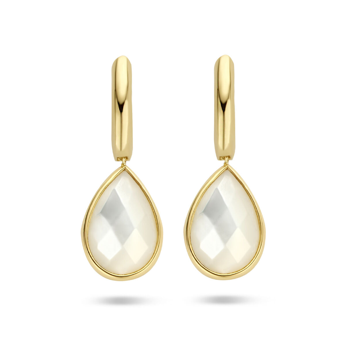 Ohrringe Perlmutt 14K Gelbgold