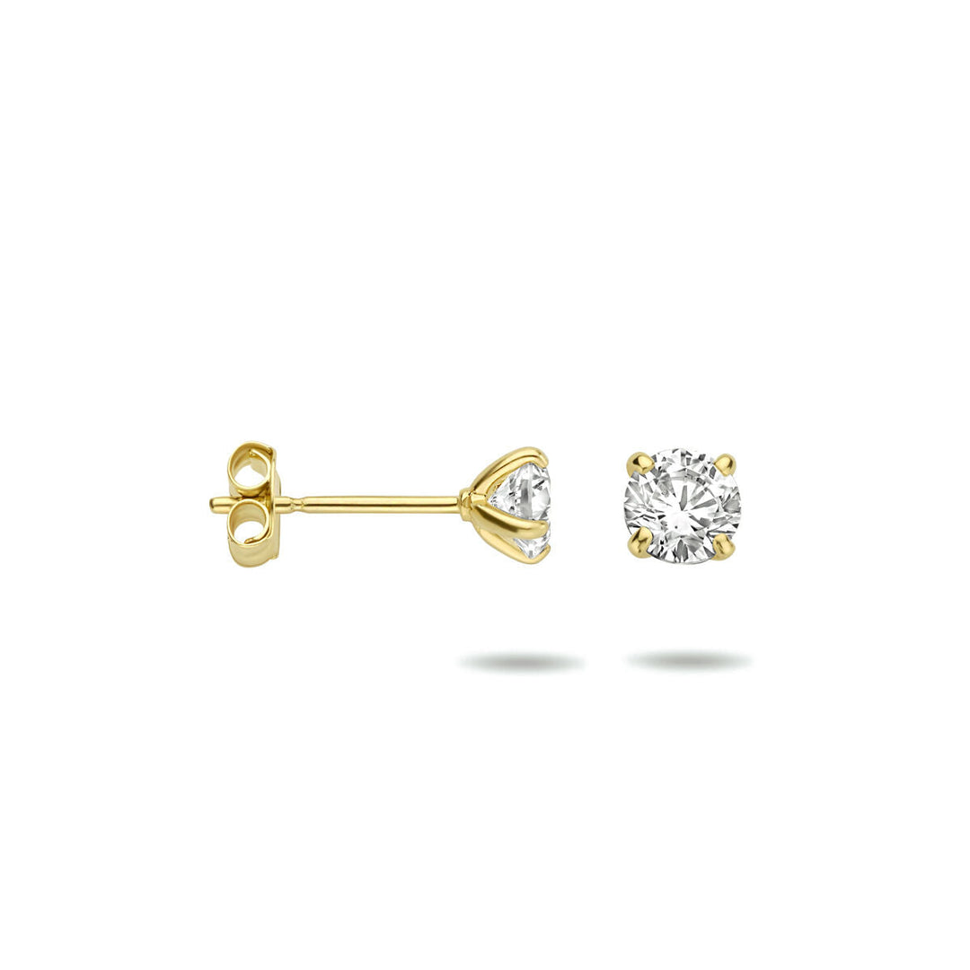 Ohrstecker Zirkonia 14K Gelbgold