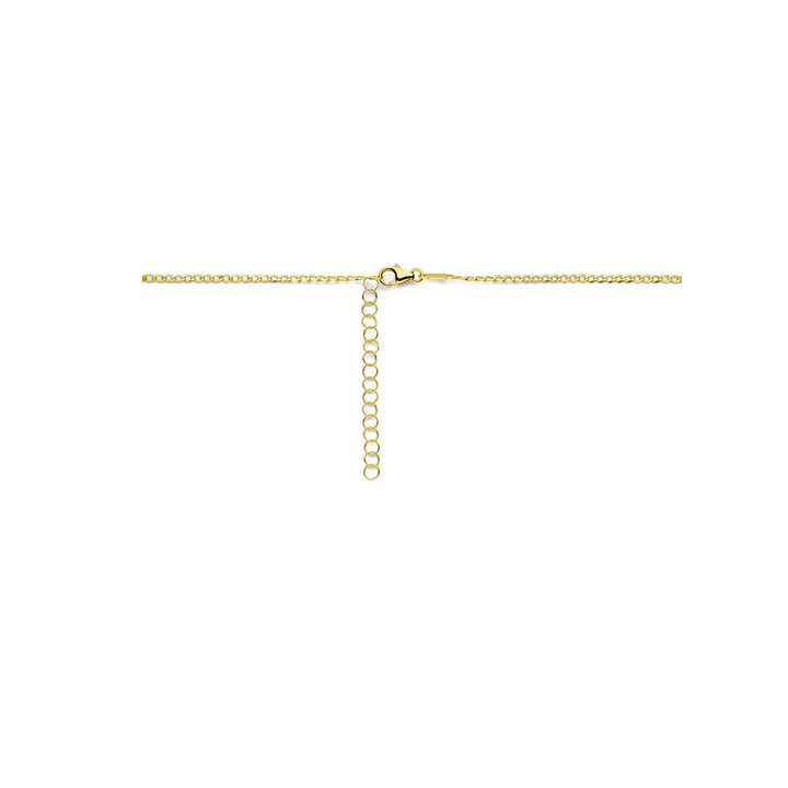 Gravurhalskettenplättchen 1,6 mm 41 + 4 cm 14K Gelbgold