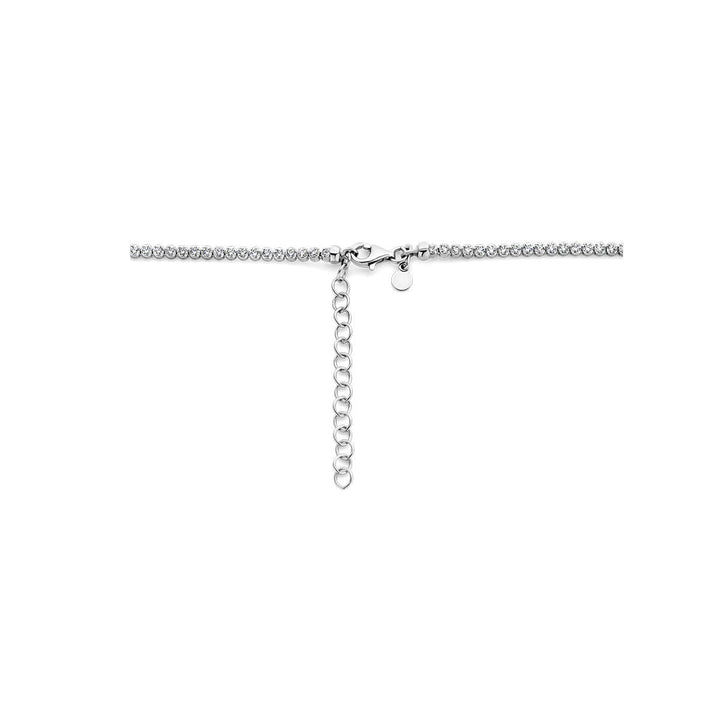 Tenniskette Zirkonia 2,5 mm 40 + 5 cm Silber rhodiniert