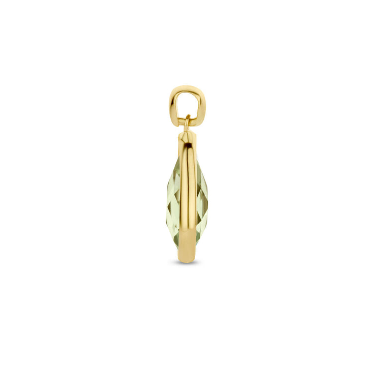 Anhänger grüner Amethyst 14K Gelbgold