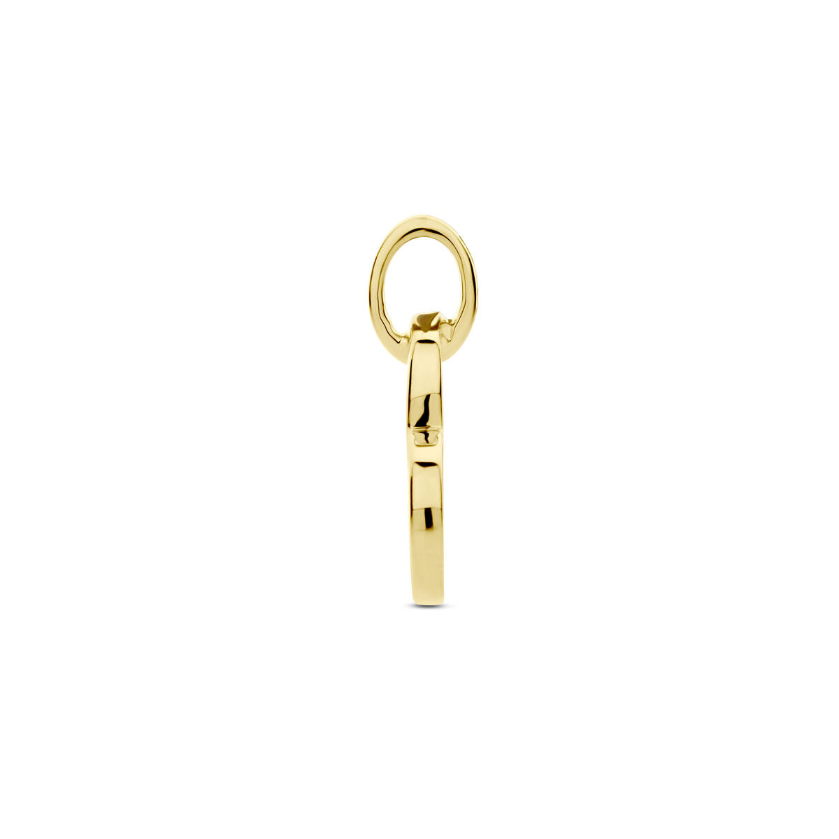 Anhänger Herz und Diamant 0,01 ct h p1 14 K Gelbgold