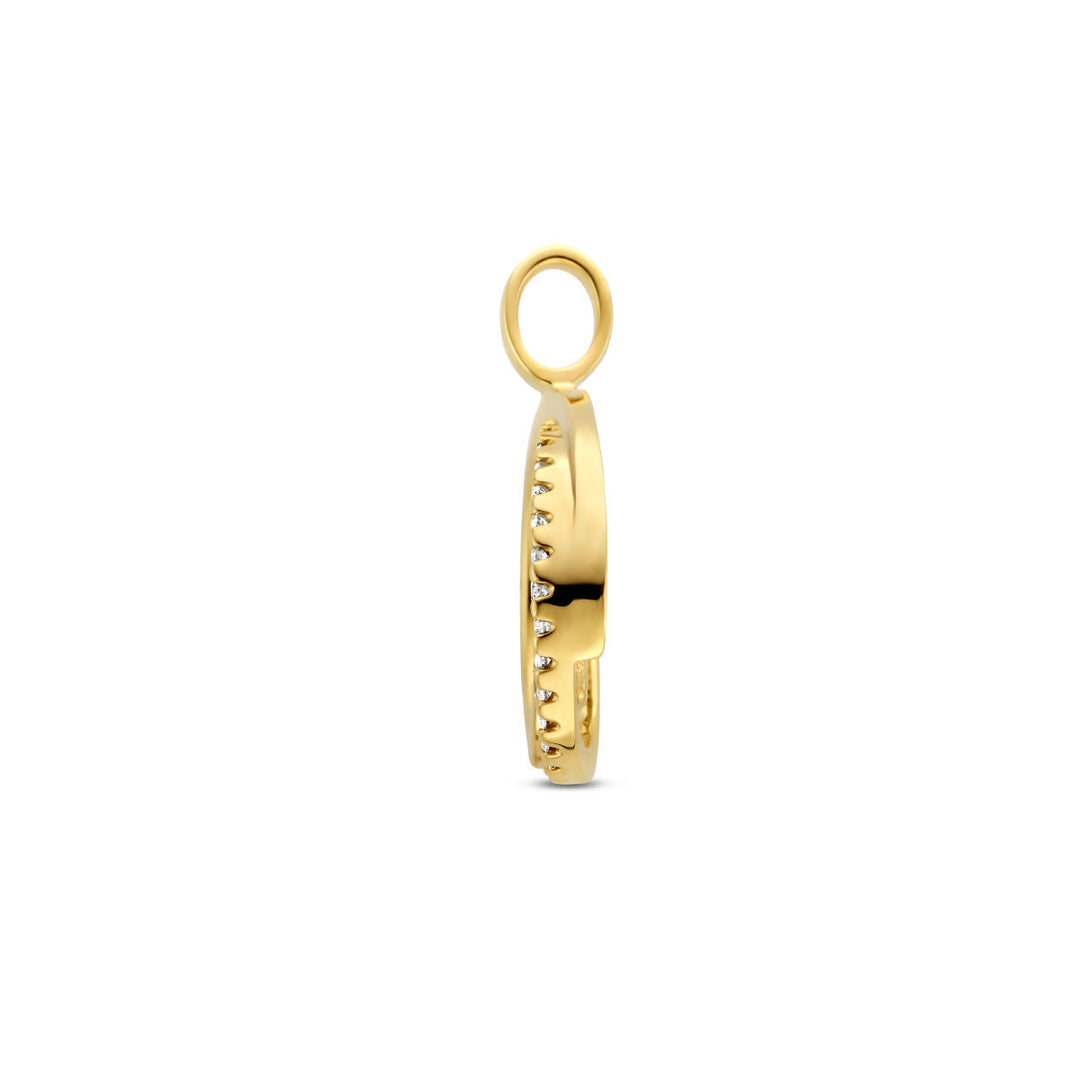 Anhänger runder Diamant 0,13 ct h SI 14K Gelbgold