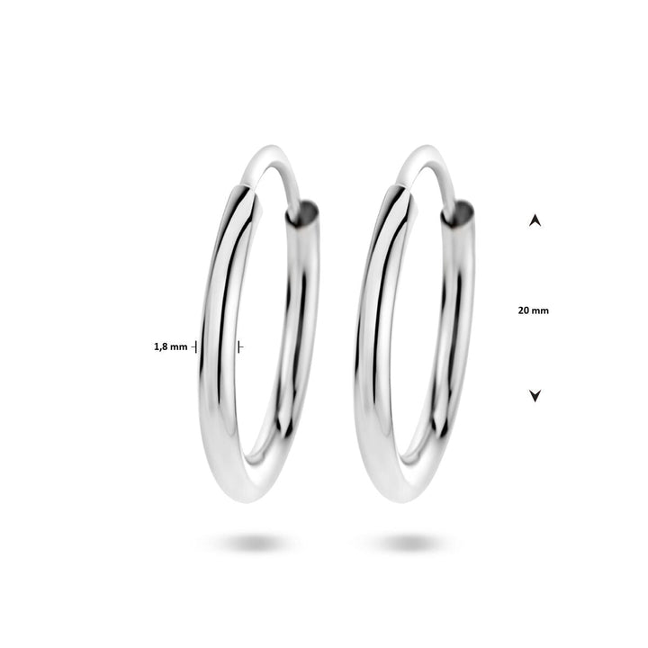 Ohrringe, Rundrohr, 1,8 mm