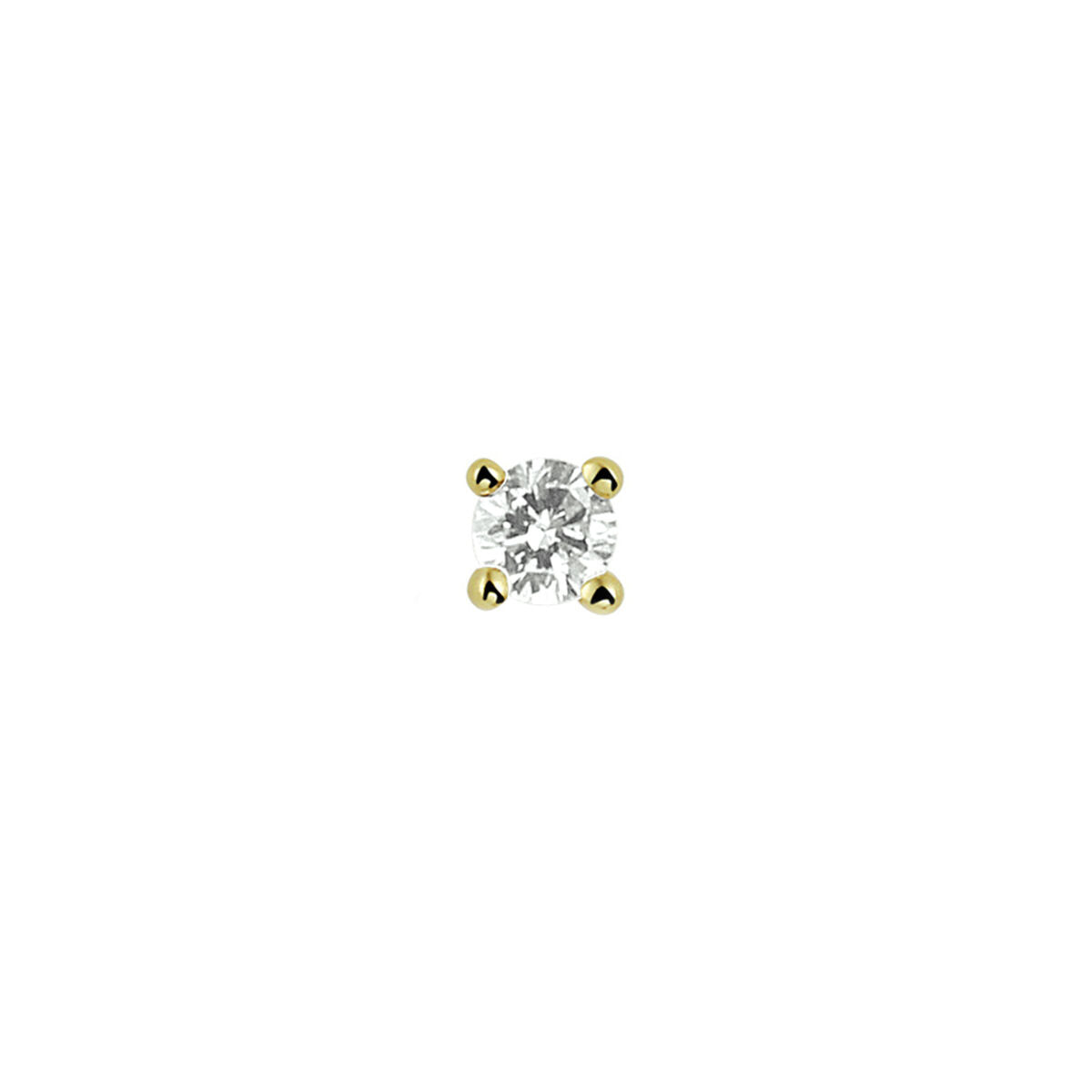 Ohrstecker mit 0,05 ct Diamant in 14K Gelbgoldfassung