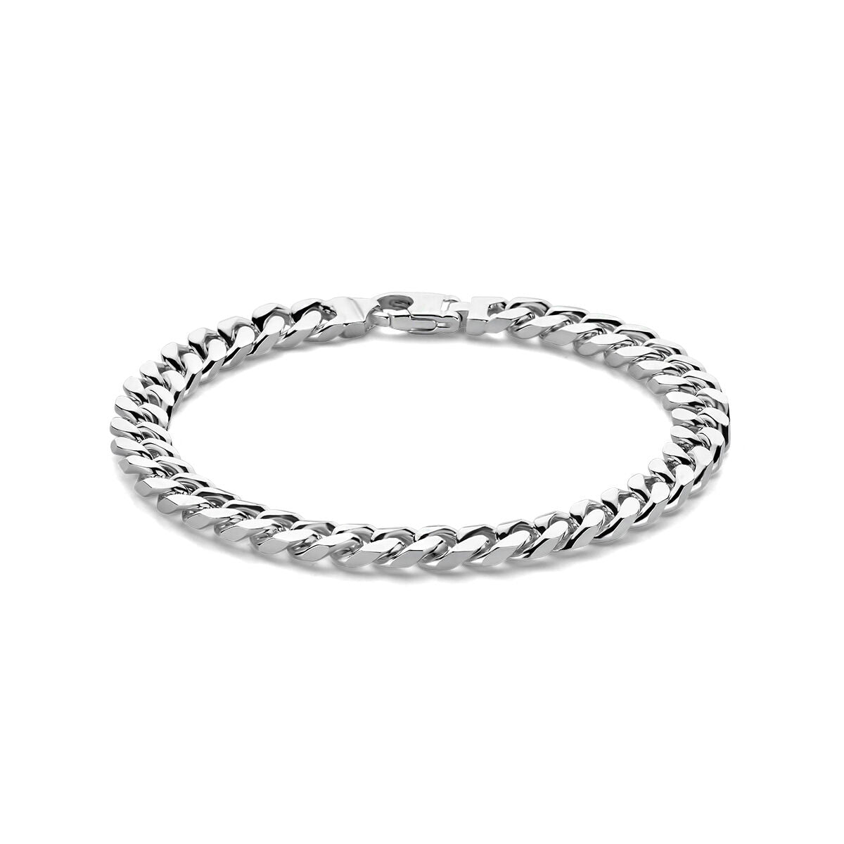 Herrenarmband aus Silber mit 7,0 mm breiten Gourmette-Gliedern