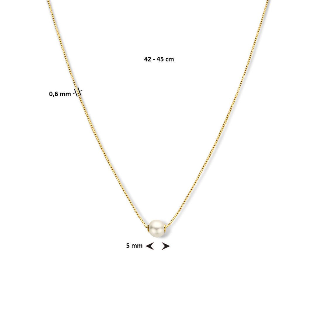 Perlenkette 42 - 45 cm 14K Gelbgold