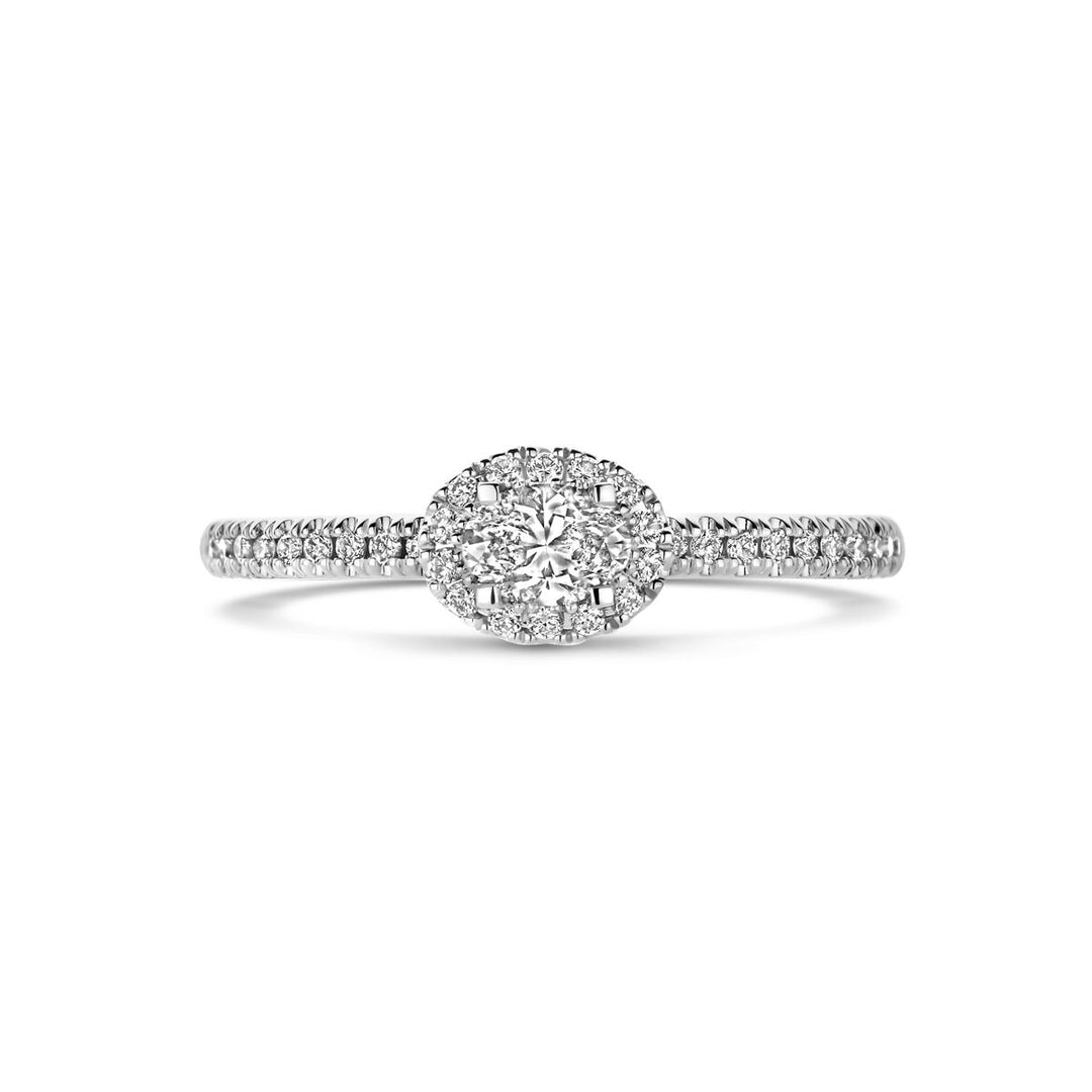 Ring Diamant 0,41 ct H SI 14K Weißgold
