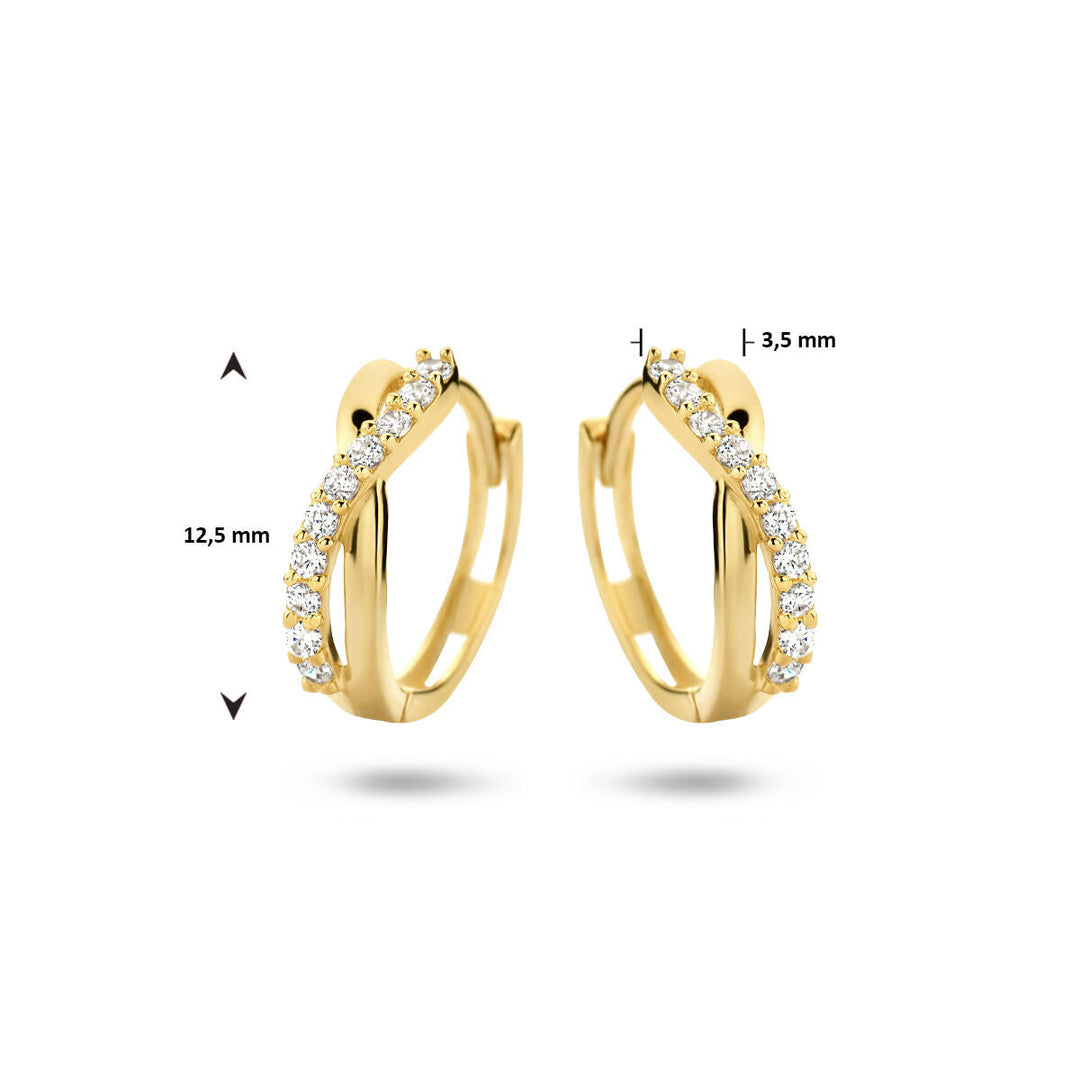 Ohrhänger Zirkonia 14K Gelbgold