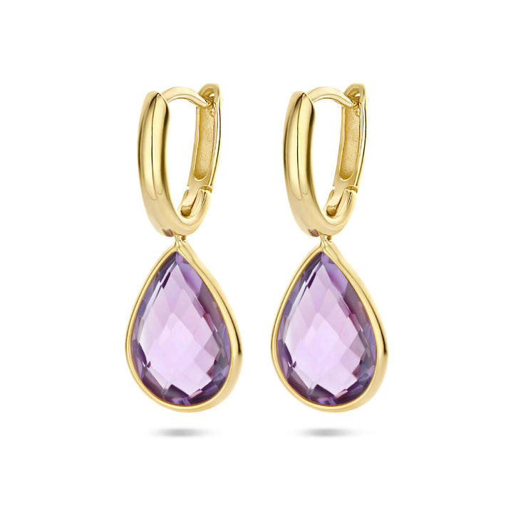 Ohrhänger Amethyst 14K Gelbgold