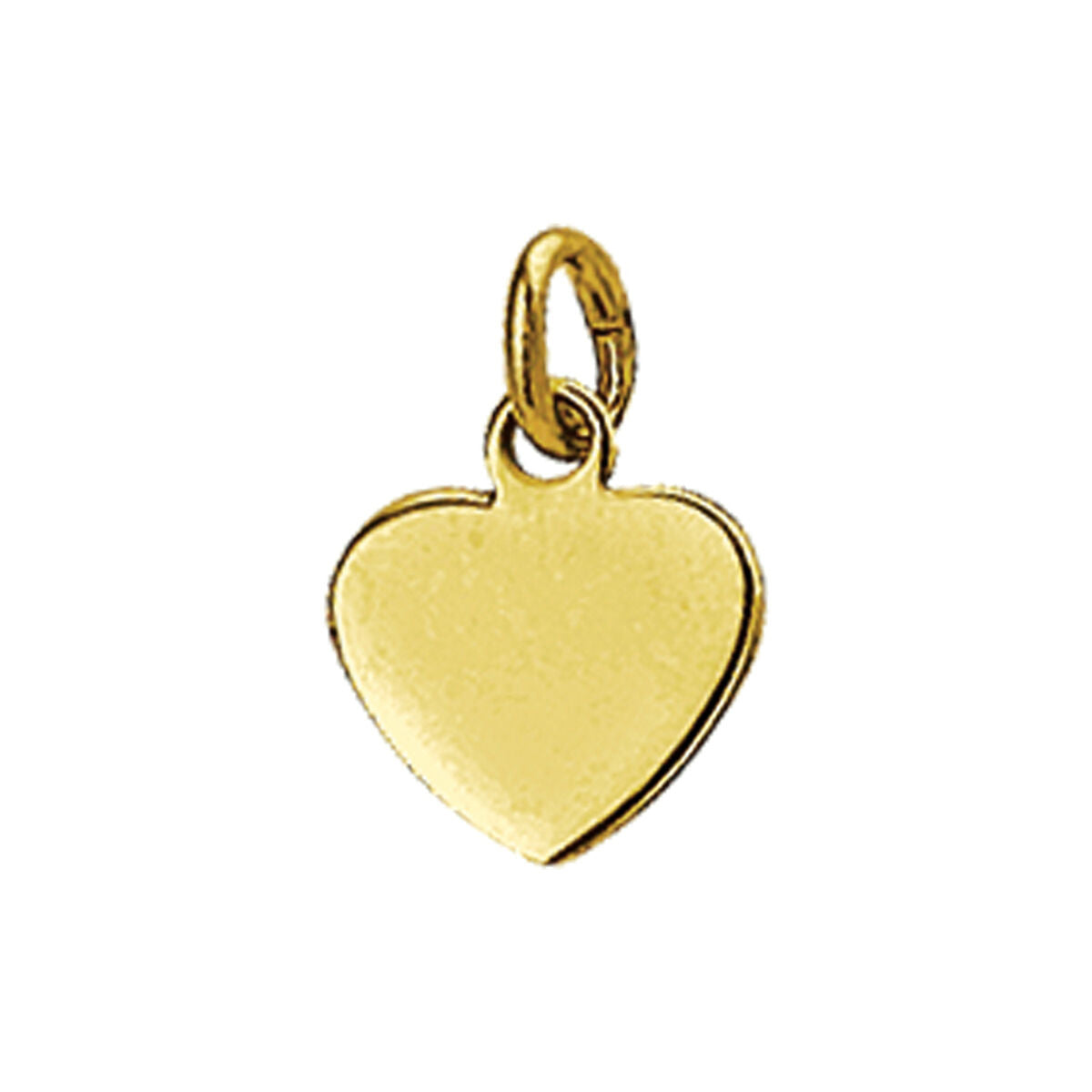 Graviertes Herz aus 14K Gelbgold mit glänzender Oberfläche