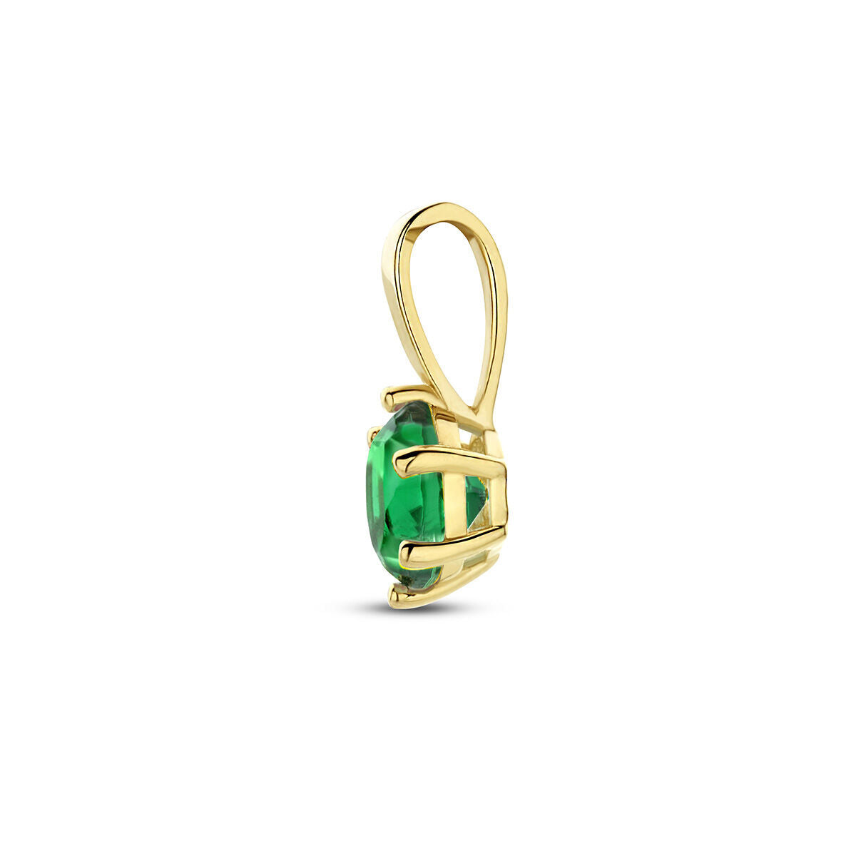 Anhänger mit Geburtsstein-Zirkonia aus 14-karätigem Gelbgold