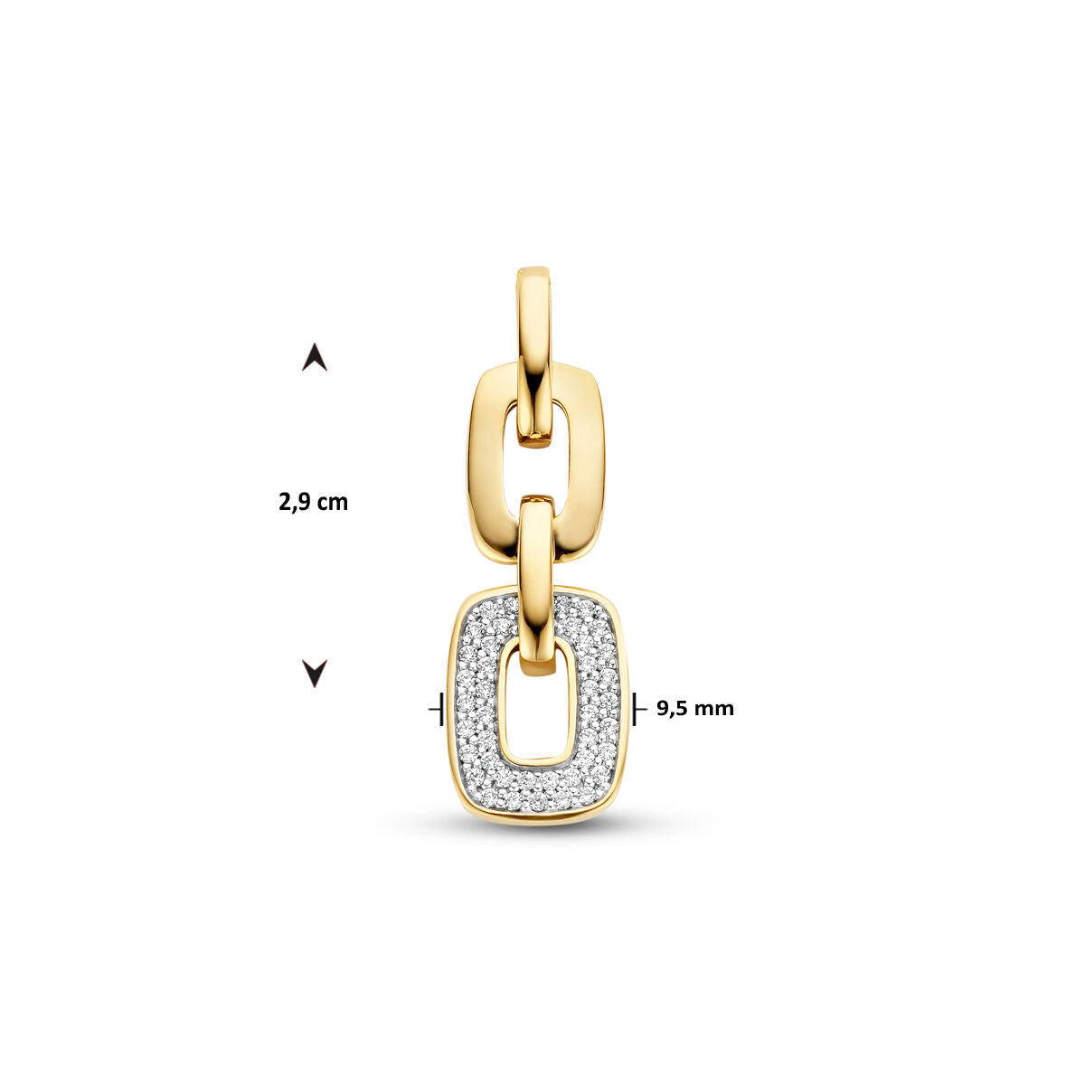Anhänger-Link-Diamant 0,18 ct H SI 14 K Gelbgold