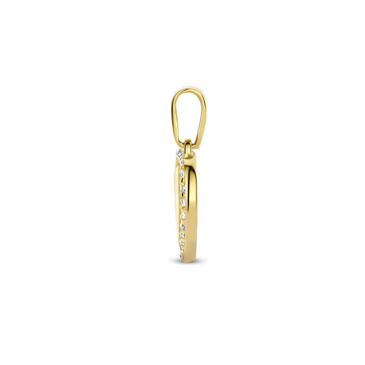 Anhänger Herz Zirkonia 14K Gelbgold