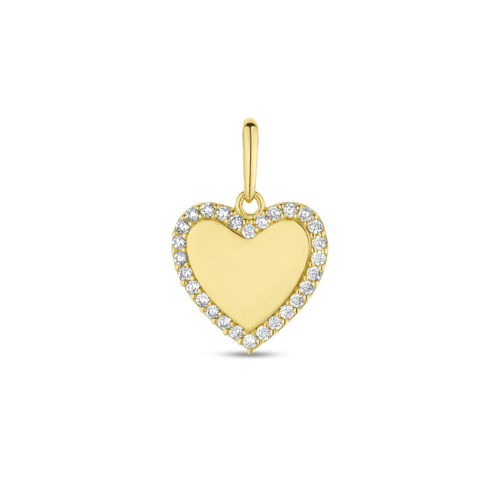Anhänger Herz Zirkonia 14K Gelbgold
