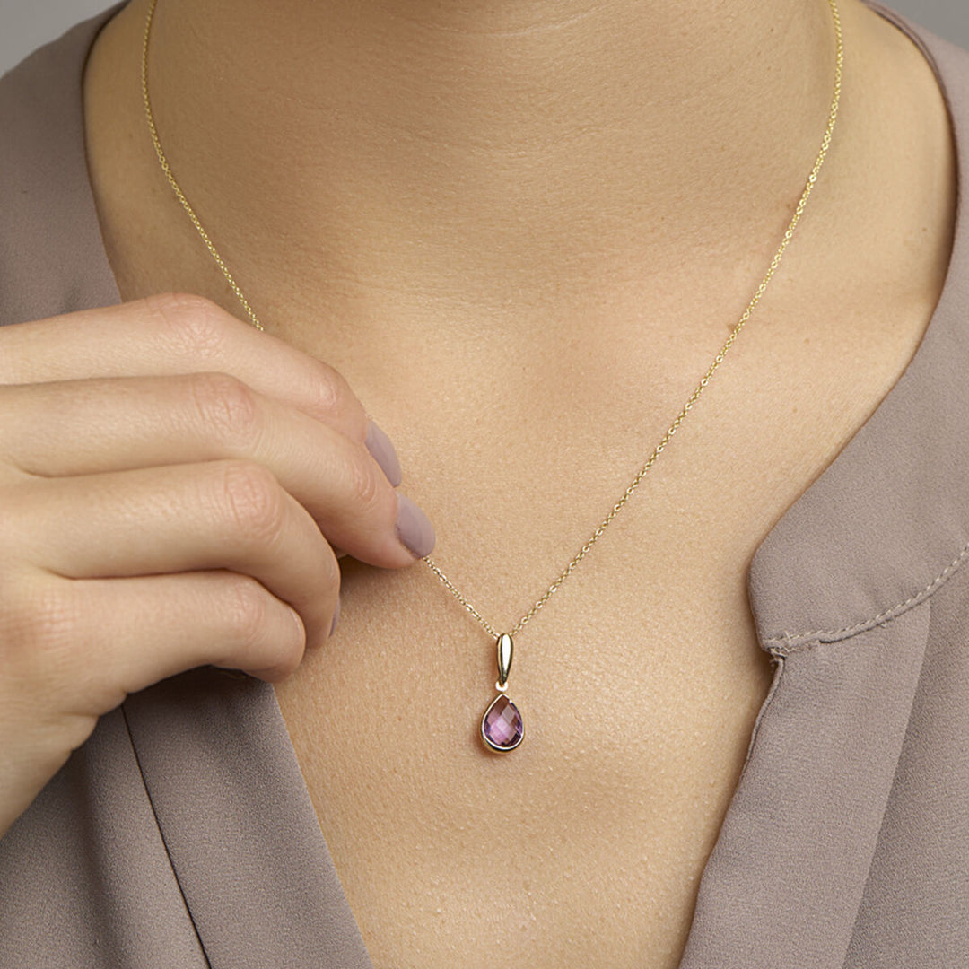 Anhänger Amethyst 14K Gelbgold