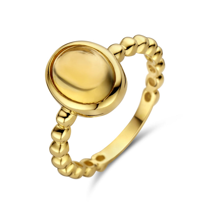 ring citrien 14K geelgoud