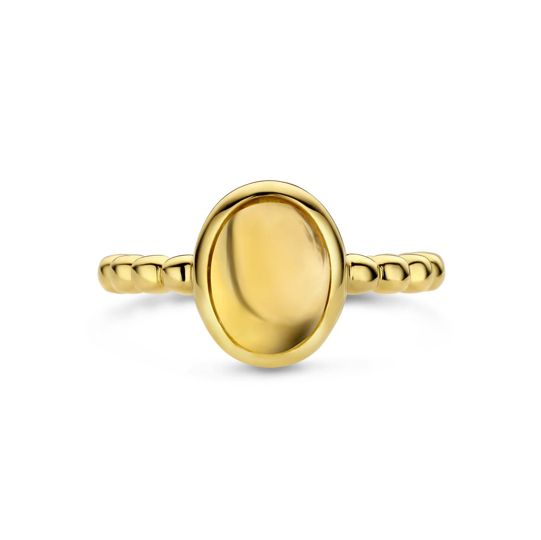 ring citrien 14K geelgoud