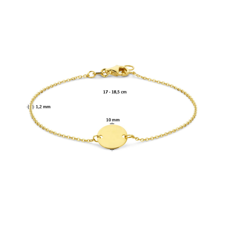 Armbandkreis 17 - 18,5 cm 14K Gelbgold
