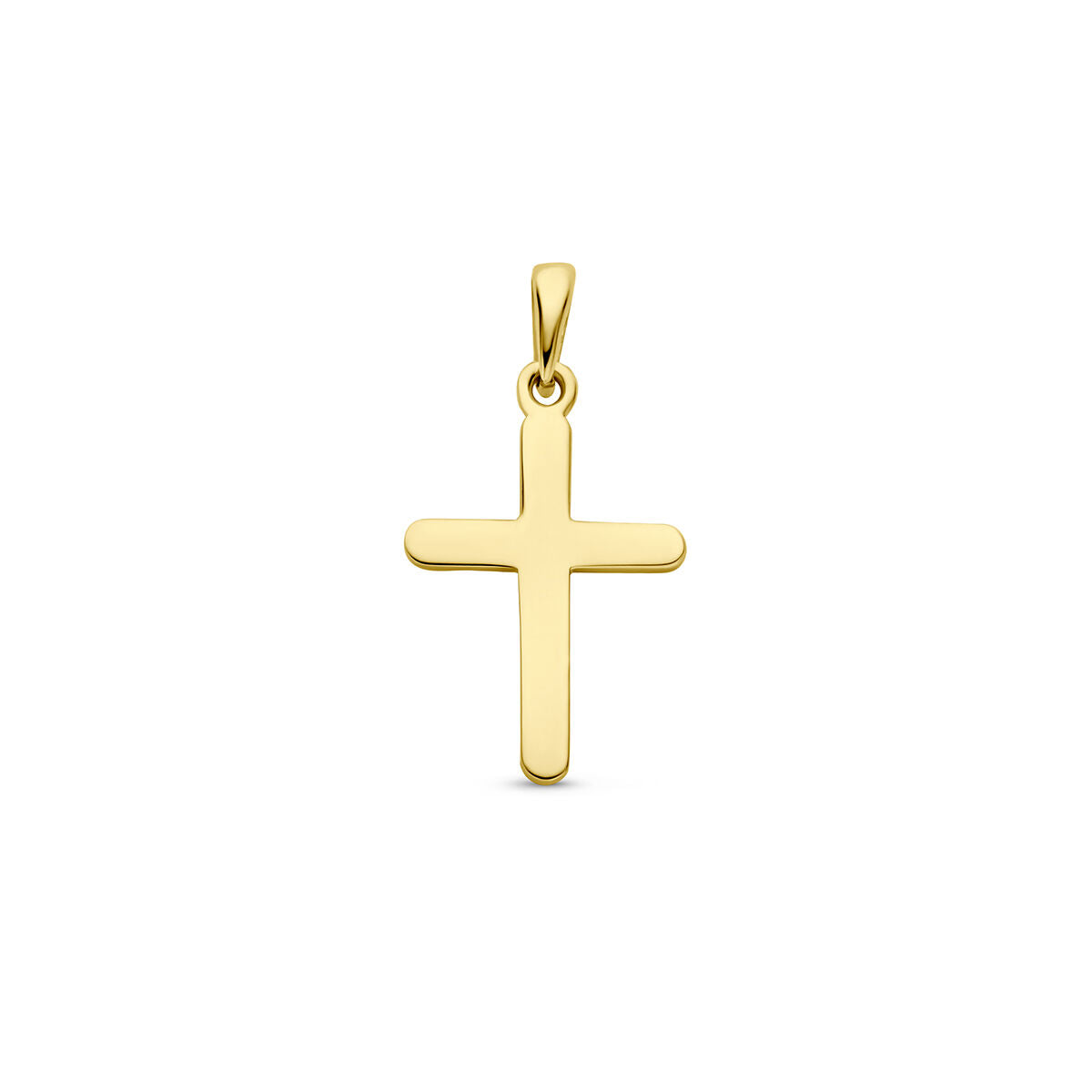 Hänger in Form eines Kreuzes aus 14K Gelbgold mit glatter Oberfläche