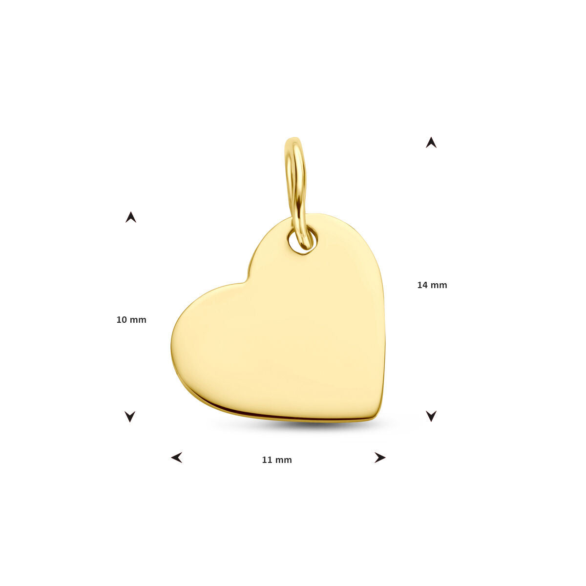 Gravuranhänger Herz 14K Gelbgold