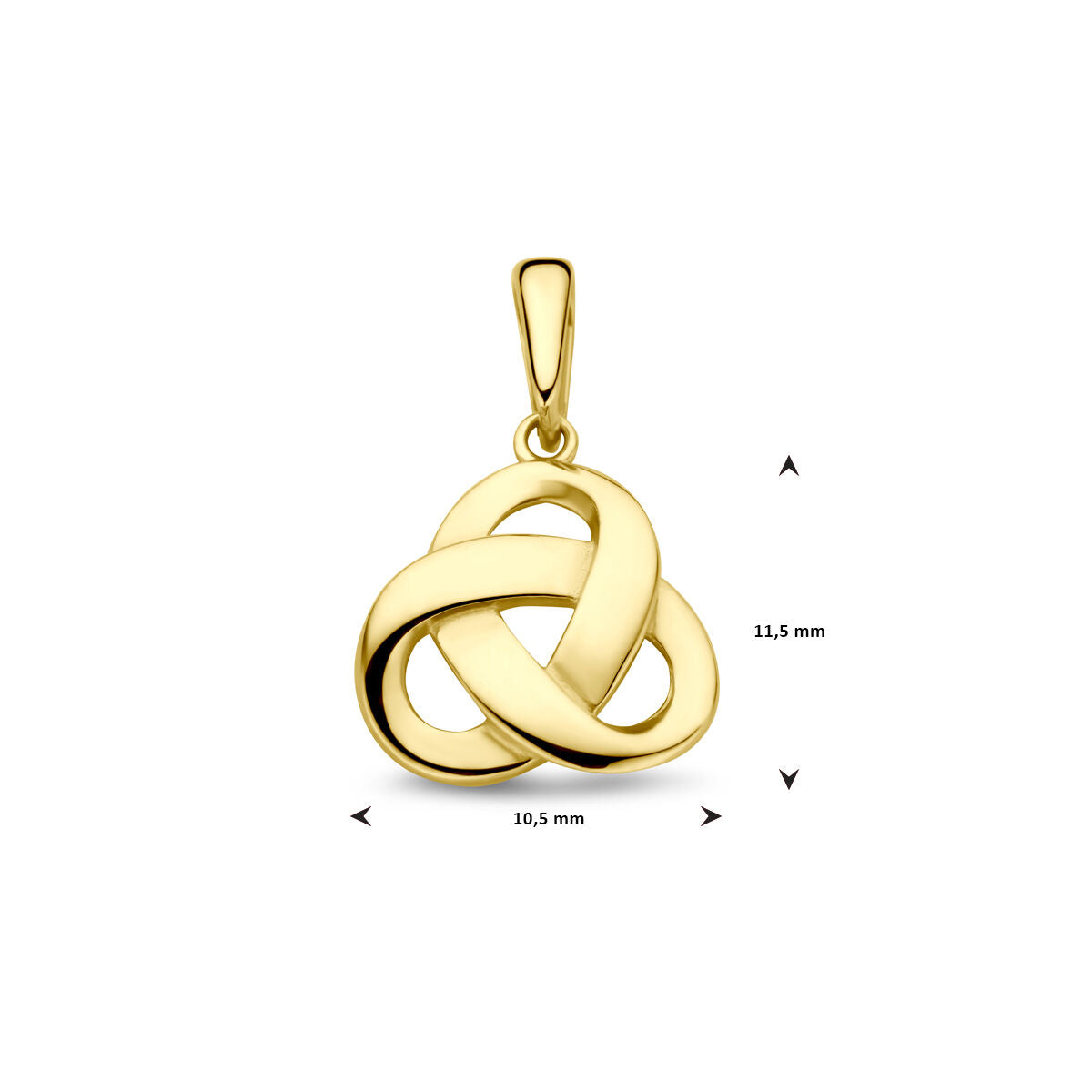 Anhänger Knopf 16 mm 14K Gelbgold