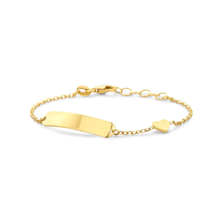 graveerarmband hartje 14K geelgoud