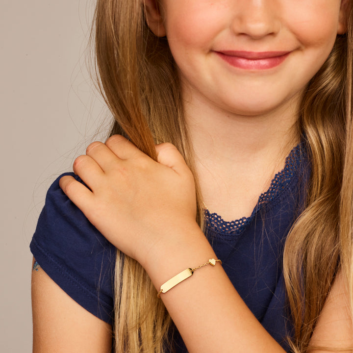 graveerarmband hartje 14K geelgoud