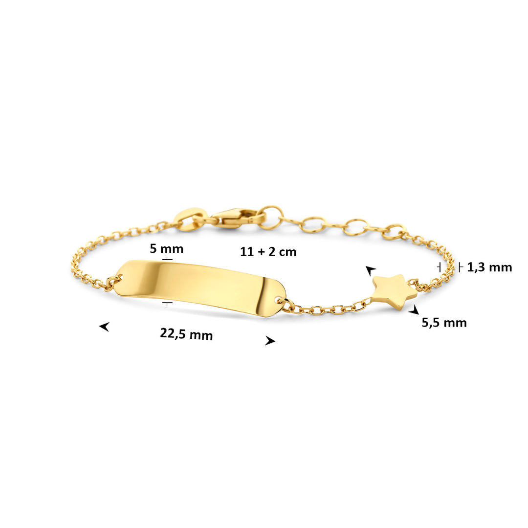 graveerarmband ster 14K geelgoud