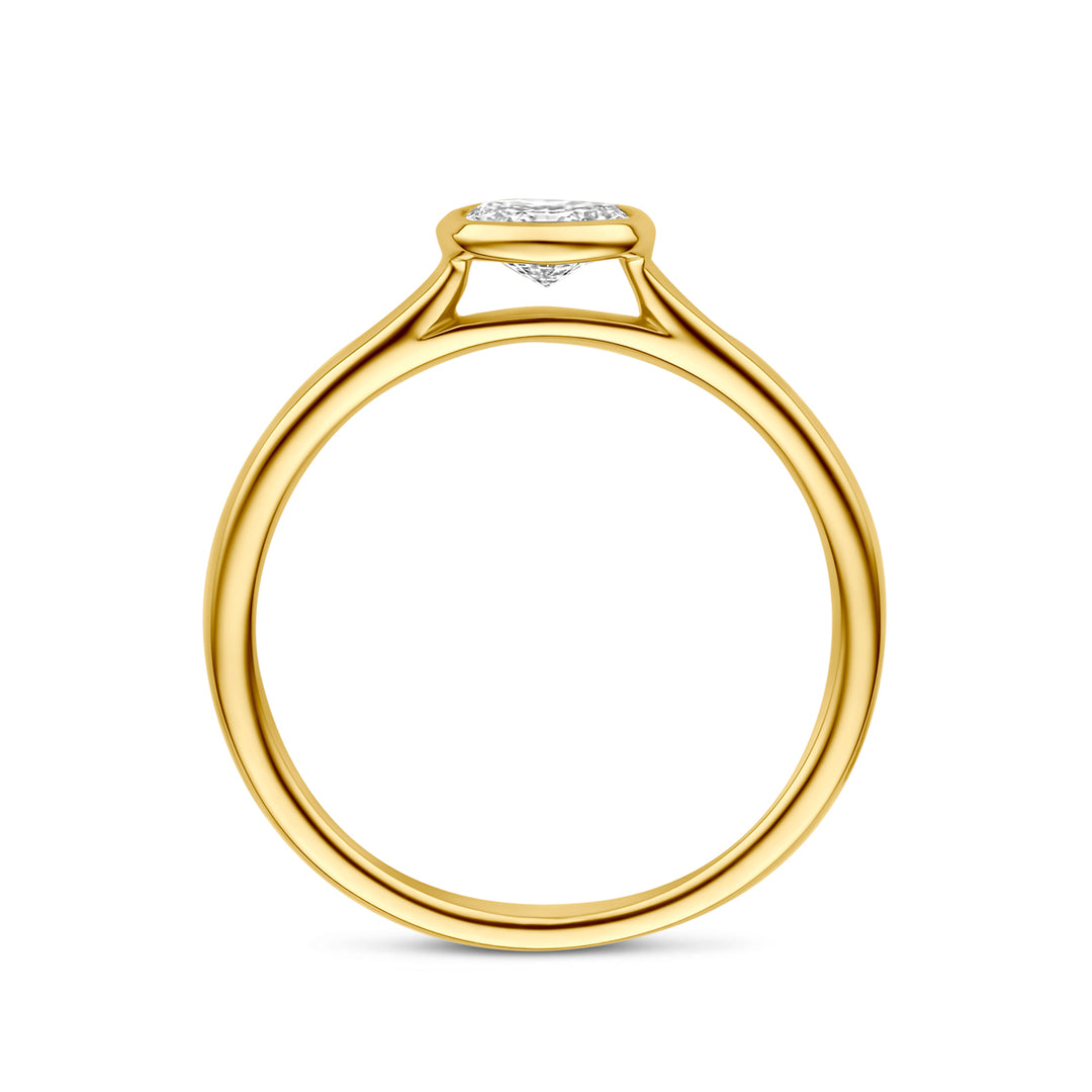 ring diamant 14K geelgoud