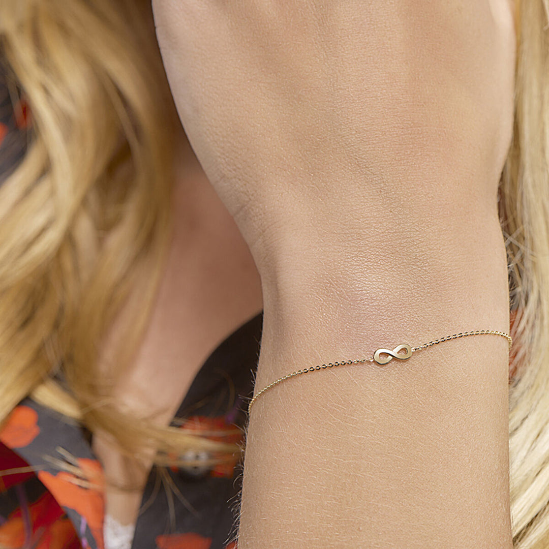 Goldarmband Damen Infinity 14K