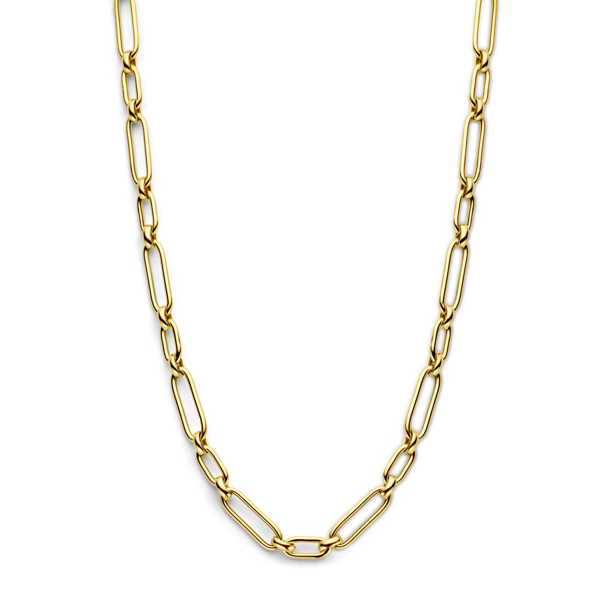Collier aus vergoldetem Silber mit 6,0 mm breiten Gliedern und einer Länge von 42 + 3 cm