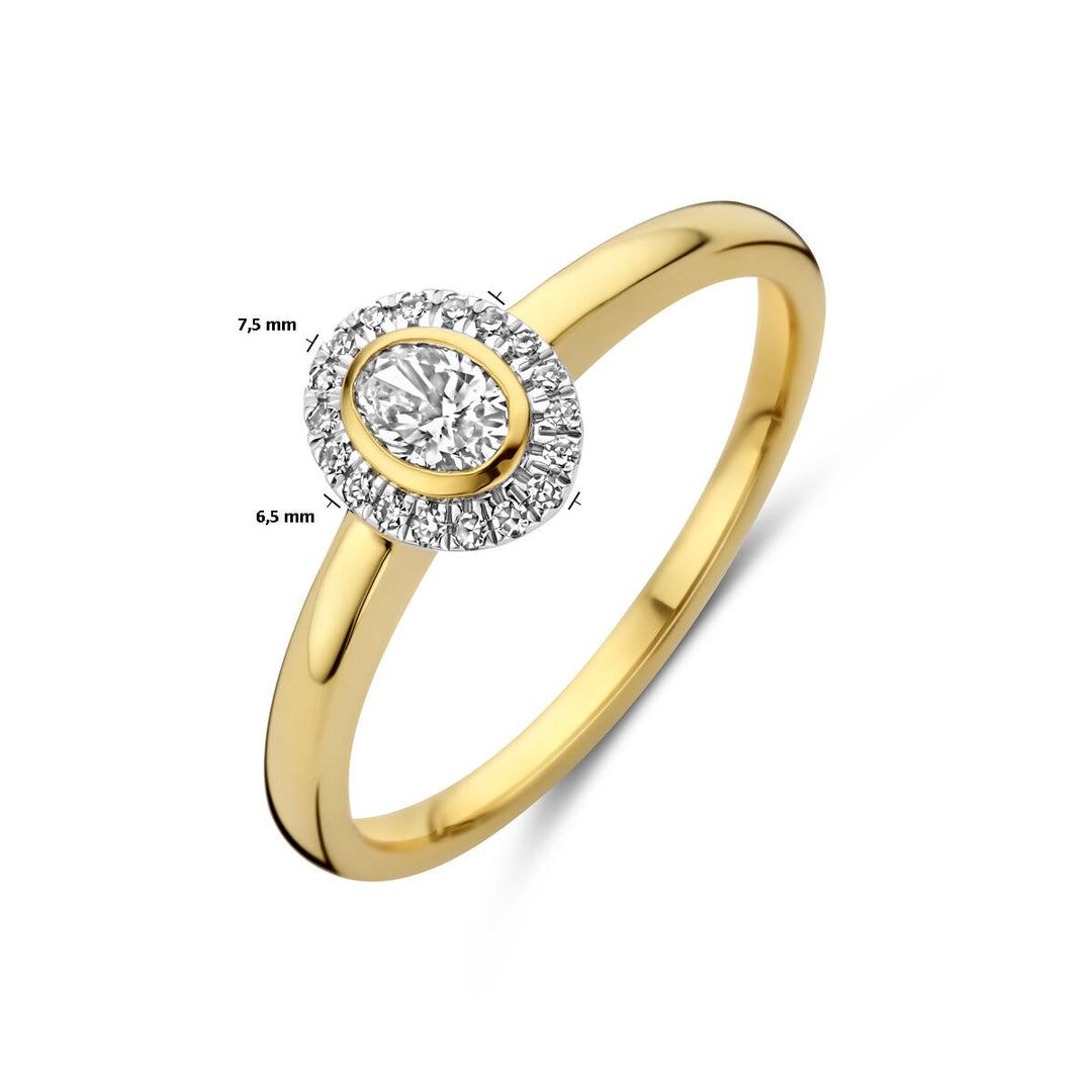 Ring Diamant 0,25 ct h SI 14K Gelbgold