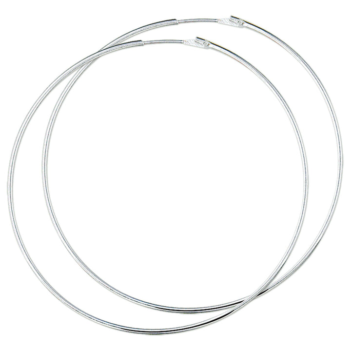 Ohrringe 1,5 mm Rundrohr silberweiß
