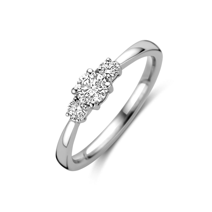 Ring Trilogie Lab-Grown-Diamant 0,46 ct H SI 14 K Weißgold