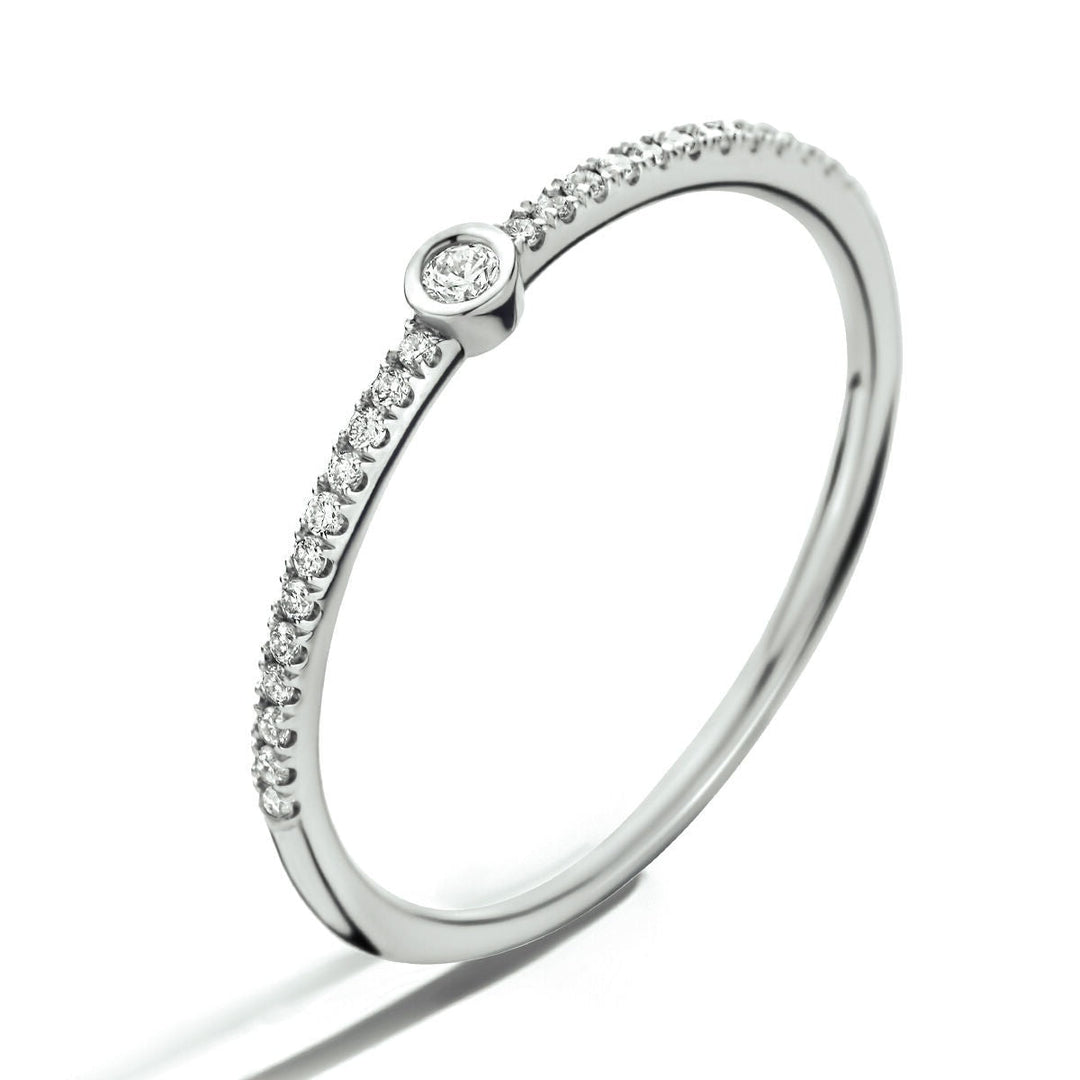Ring Diamant 0,115 ct H SI 14K Weißgold