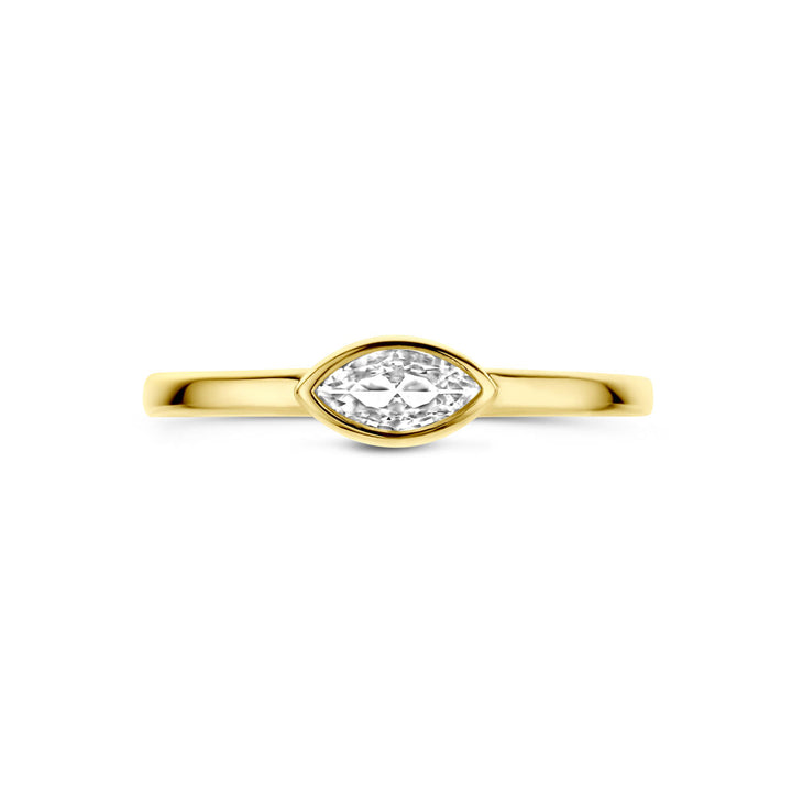 Samenring Zirkonia 14K Gelbgold