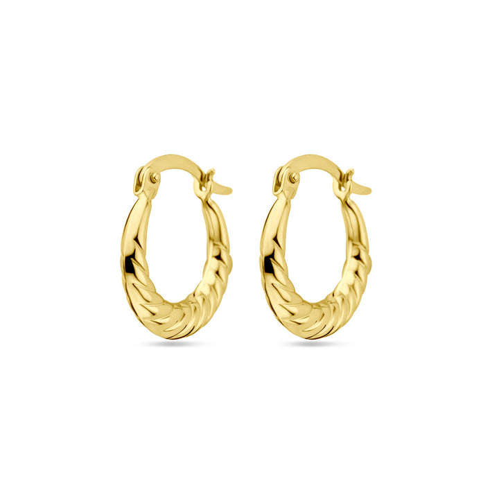 oorringen 17 mm 14K geelgoud