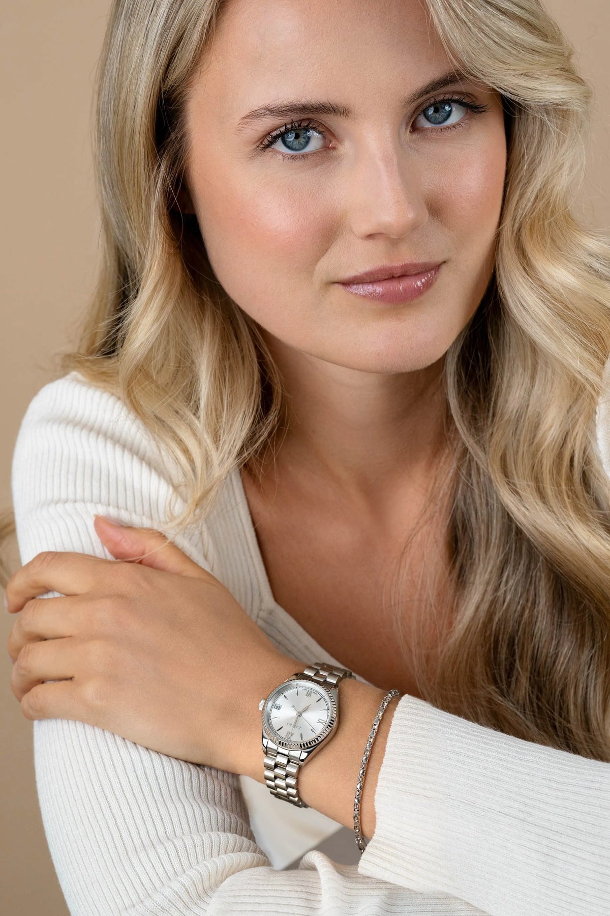 Zinzi Silberfarbene Uhr Stahl ZIW2202