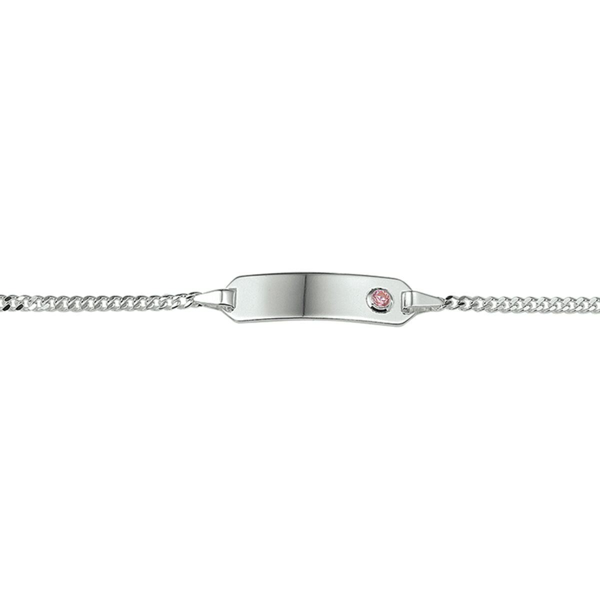 Gravurarmband Zirkonia 11 - 13 cm Silber rhodiniert