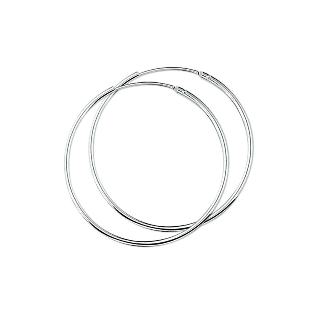 Ohrringe 1,5 mm Rundrohr silberweiß