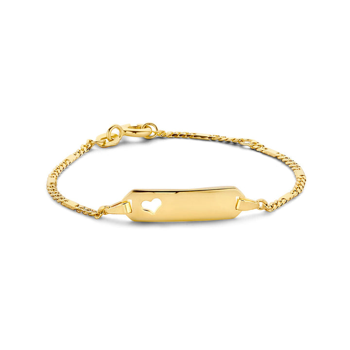 Babyarmband Goldherzplatte 5,5 mm 14K
