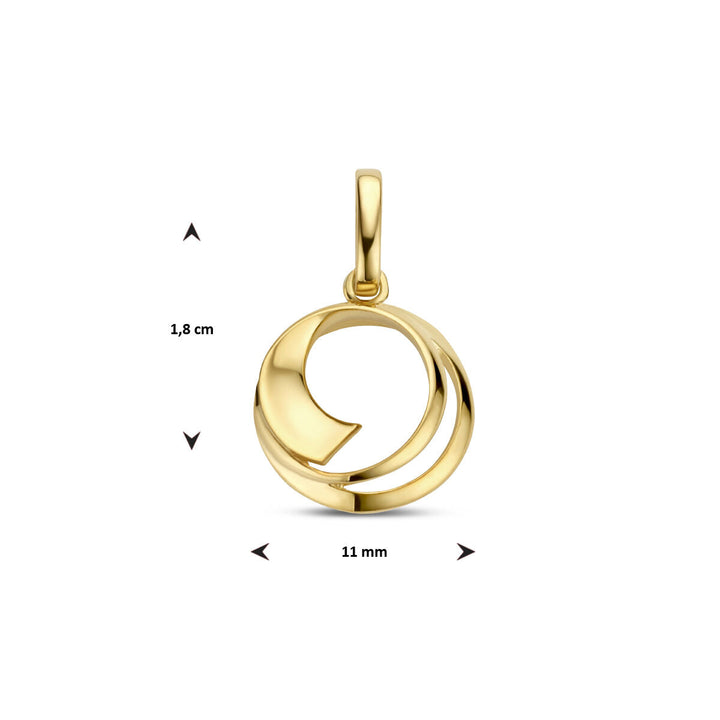 Anhänger rund 14K Gelbgold