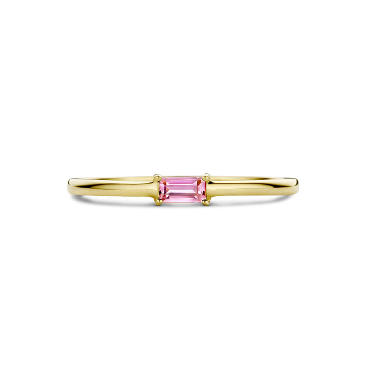 Ring mit Geburtsstein Turmalin Oktober 14K Gelbgold