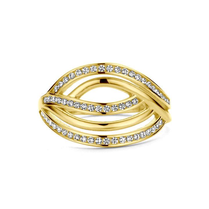Ring Zirkonia 14K Gelbgold
