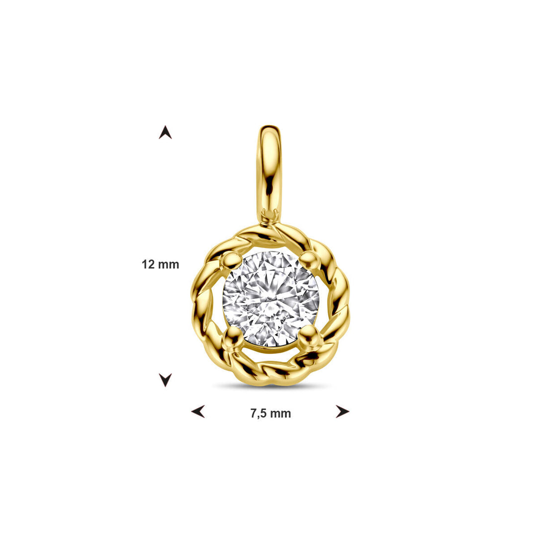 Anhänger Zirkonia 14K Gelbgold