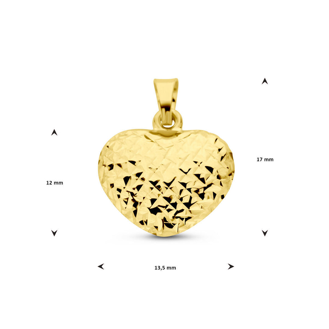 Anhänger Herz diamantiert 14K Gelbgold