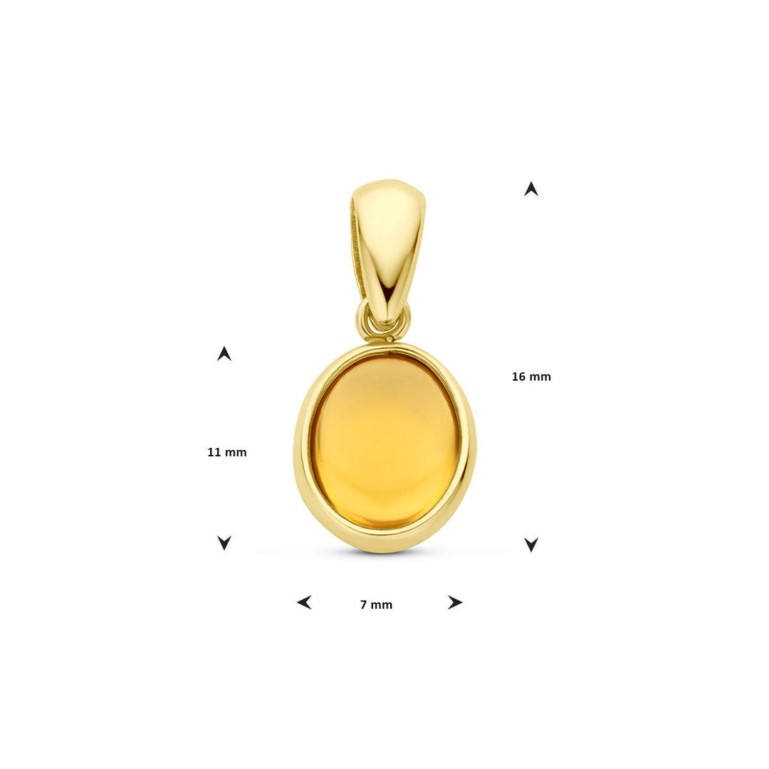 Anhänger Citrin 14K Gelbgold