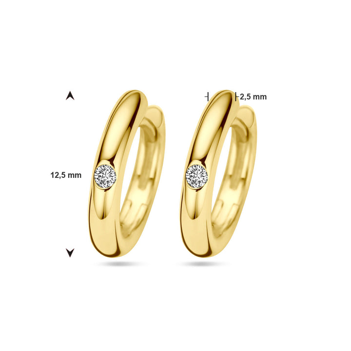 Ohrhänger Diamant 0,04 ct (2x 0,02 ct) H SI 14K Gelbgold